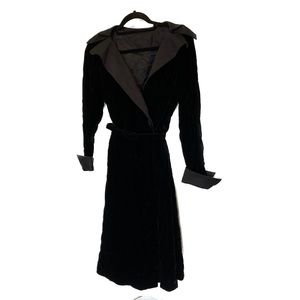 Vintage 60s black velvet coat